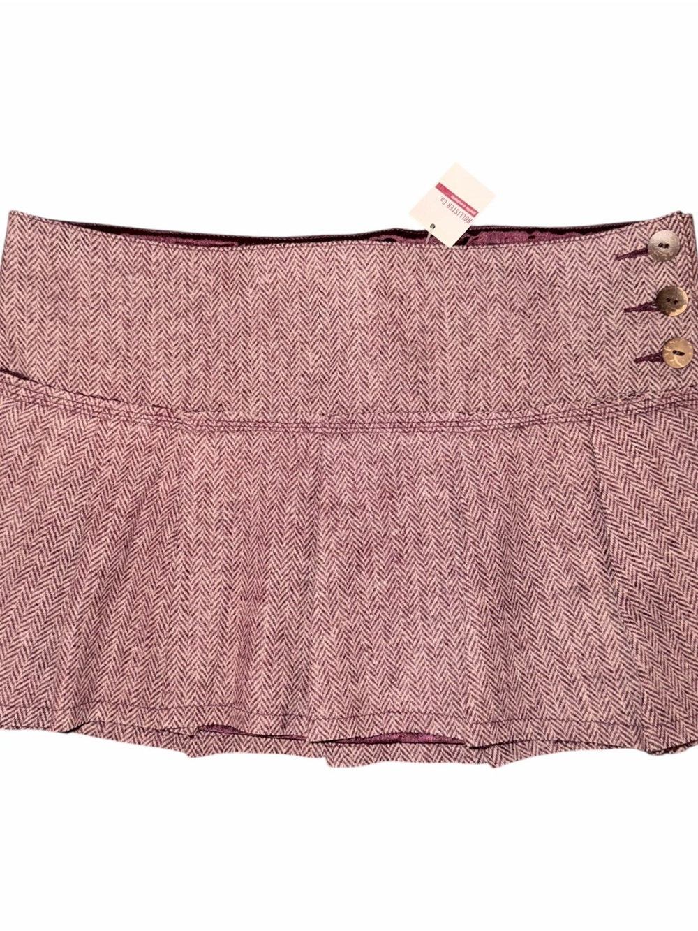 Y2K Deadstock Hollister Wool Micro Mini Tweed Skirt